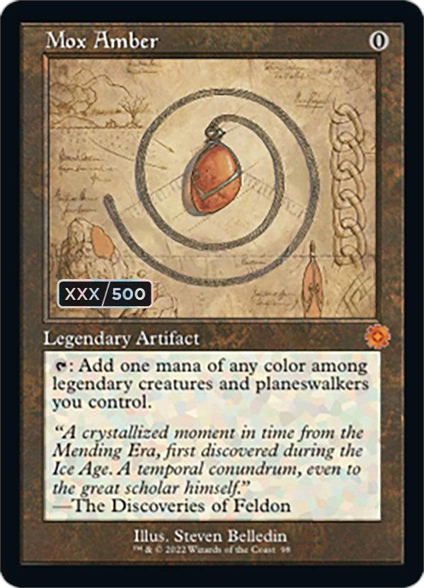 Mox Amber (Retro Schematic) (Serial Numbered) [The Brothers' War Retro Artifacts] - La Boîte Mystère ( The Mystery Box)