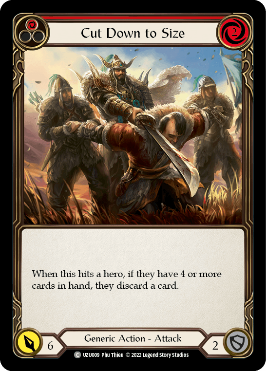 Cut Down to Size (Red) [UZU009] (Outsiders Uzuri Blitz Deck) - La Boîte Mystère ( The Mystery Box)