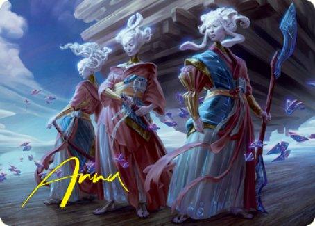 Guardians of Oboro Art Card (Gold-Stamped Signature) [Kamigawa: Neon Dynasty Art Series] - La Boîte Mystère ( The Mystery Box)