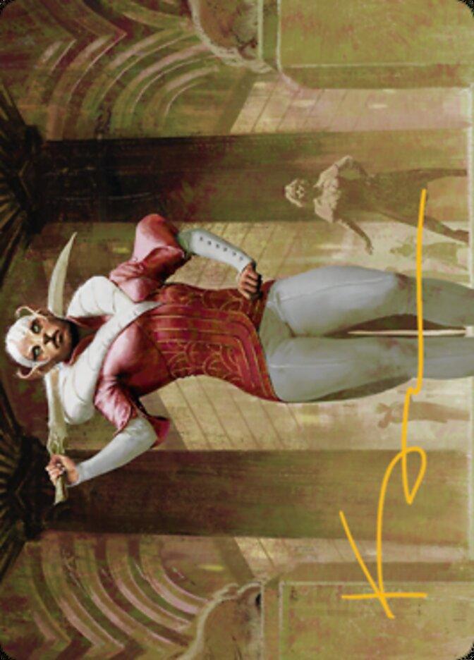 Mage's Attendant Art Card (Gold-Stamped Signature) [Streets of New Capenna Art Series] - La Boîte Mystère ( The Mystery Box)