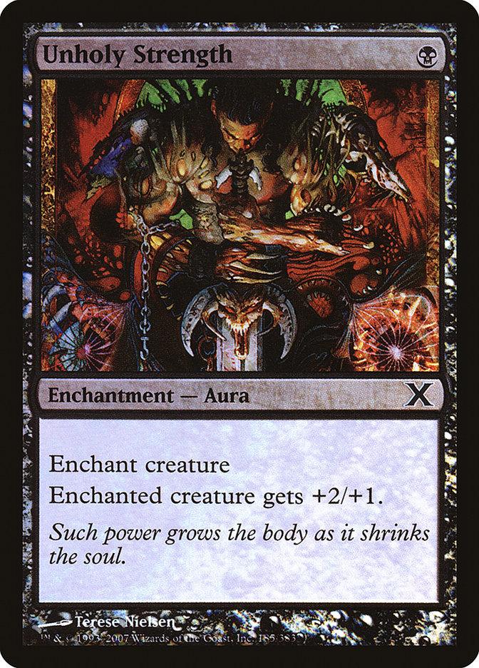 Unholy Strength (Premium Foil) [Tenth Edition] - La Boîte Mystère ( The Mystery Box)