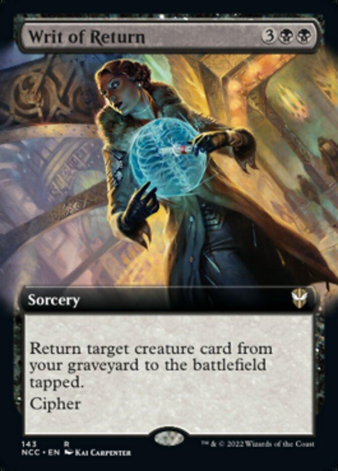 Writ of Return (Extended Art) [Streets of New Capenna Commander] - La Boîte Mystère ( The Mystery Box)