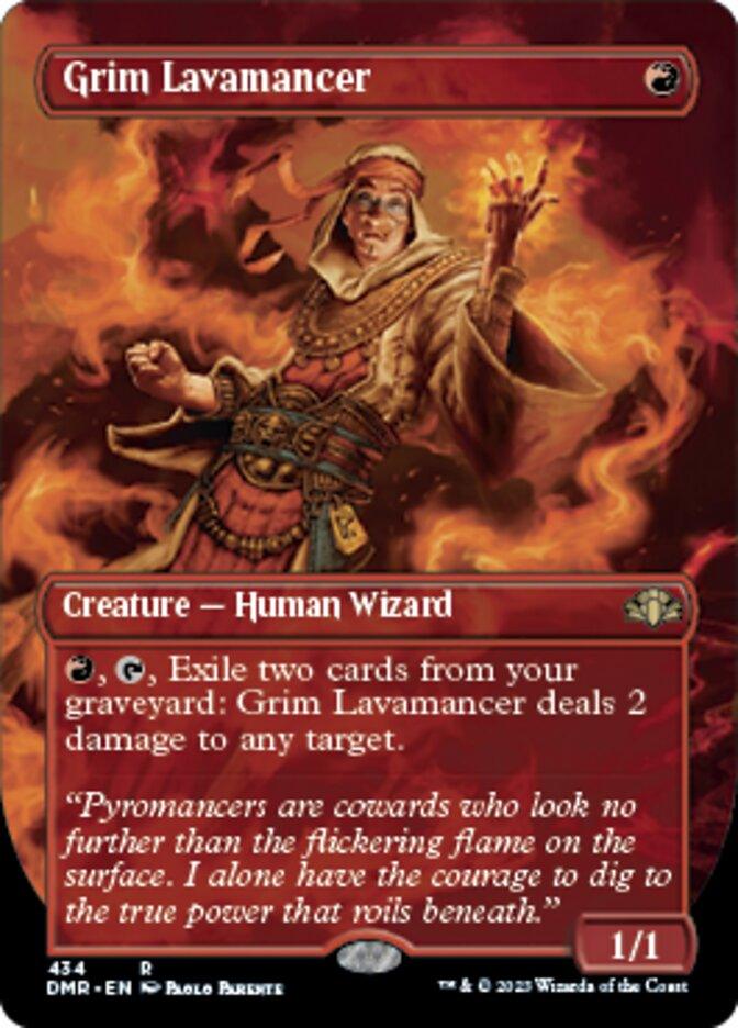 Grim Lavamancer (Borderless Alternate Art) [Dominaria Remastered] - La Boîte Mystère ( The Mystery Box)