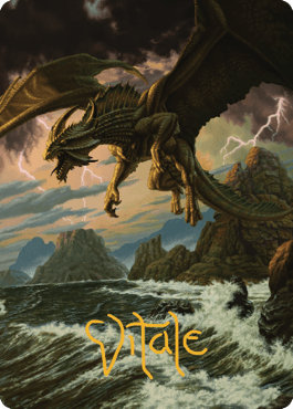 Ancient Bronze Dragon Art Card (03) (Gold-Stamped Signature) [Commander Legends: Battle for Baldur's Gate Art Series] - La Boîte Mystère ( The Mystery Box)