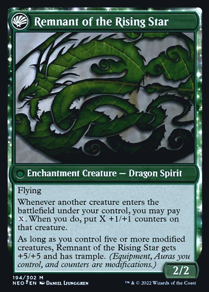 Jugan Defends the Temple // Remnant of the Rising Star [Kamigawa: Neon Dynasty Prerelease Promos] - La Boîte Mystère ( The Mystery Box)