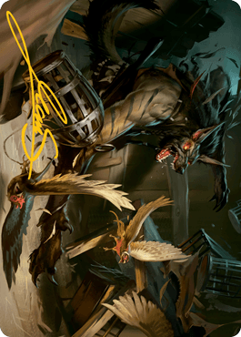 Wing Shredder Art Card (Gold-Stamped Signature) [Innistrad: Midnight Hunt Art Series] - La Boîte Mystère ( The Mystery Box)