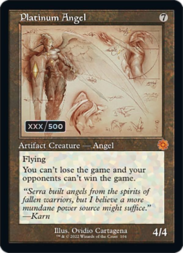 Platinum Angel (Retro Schematic) (Serial Numbered) [The Brothers' War Retro Artifacts] - La Boîte Mystère ( The Mystery Box)