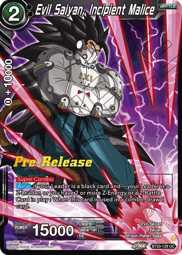 Evil Saiyan, Incipient Malice (BT20-129) [Power Absorbed Prerelease Promos] - La Boîte Mystère ( The Mystery Box)