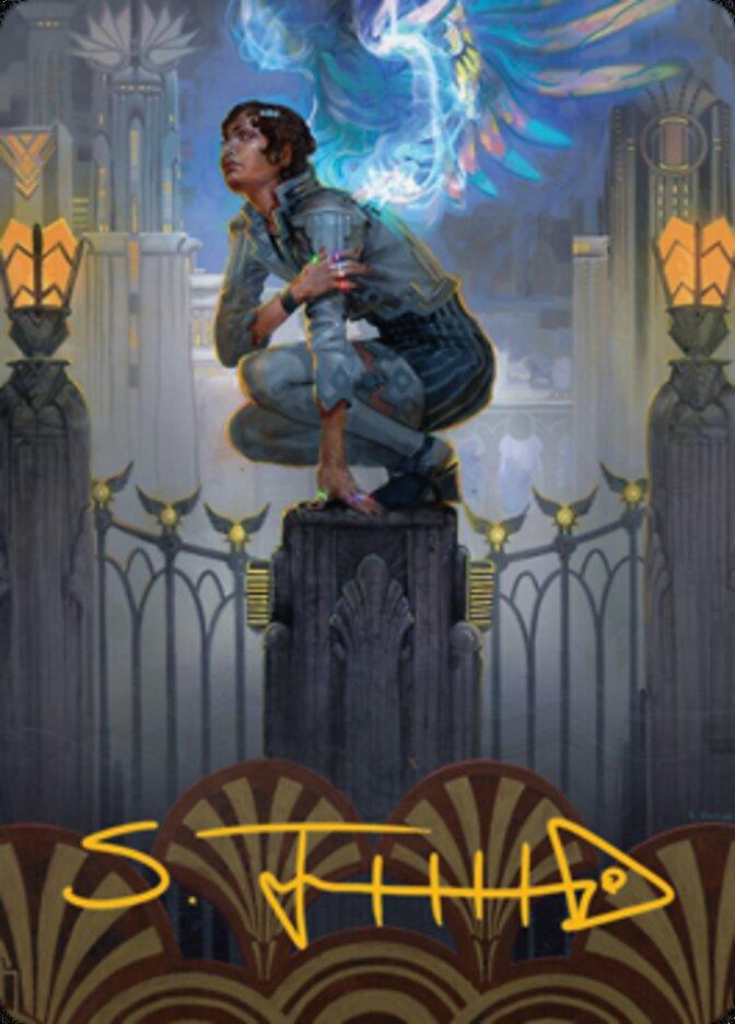 Giada, Font of Hope 2 Art Card (Gold-Stamped Signature) [Streets of New Capenna Art Series] - La Boîte Mystère ( The Mystery Box)
