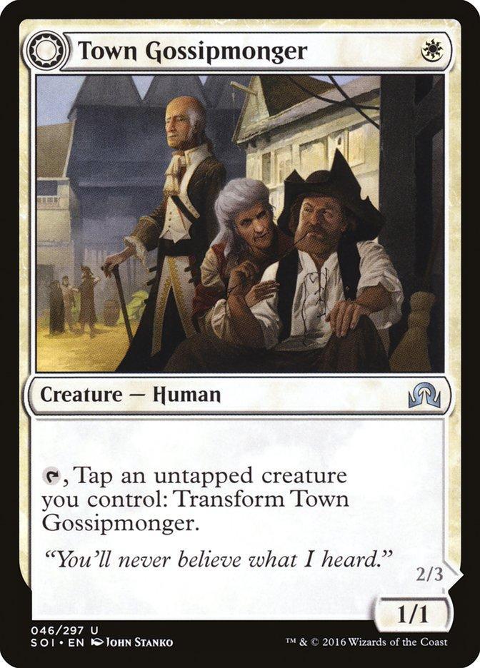 Town Gossipmonger // Incited Rabble [Shadows over Innistrad] - La Boîte Mystère ( The Mystery Box)