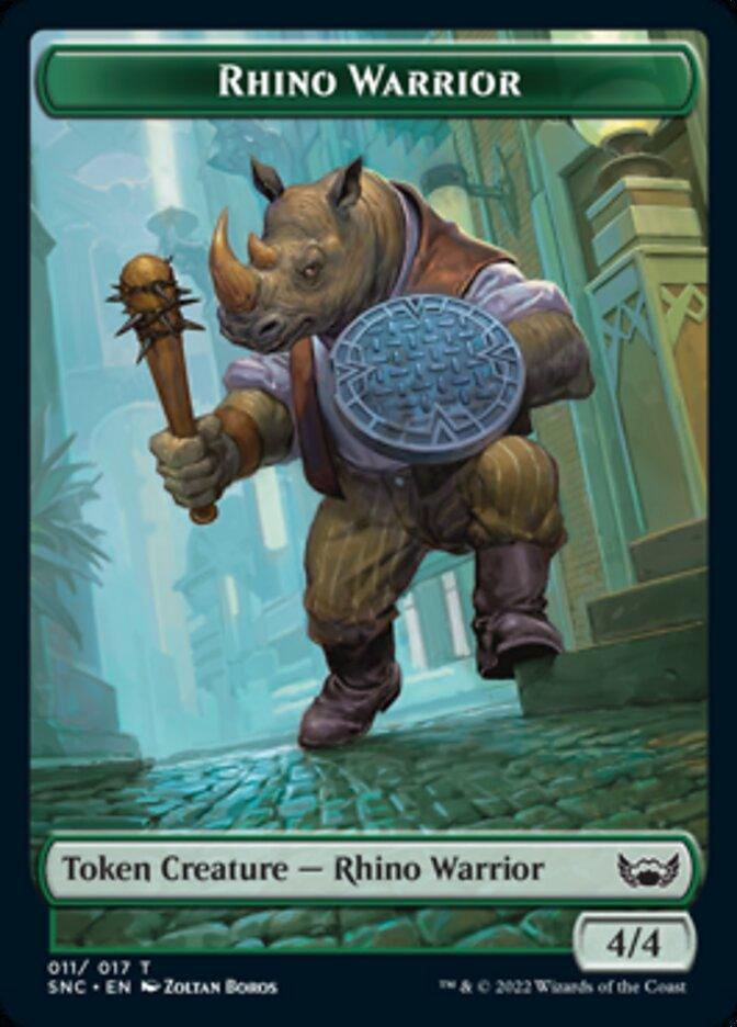 Ogre Warrior // Rhino Warrior Double-sided Token [Streets of New Capenna Tokens] - La Boîte Mystère ( The Mystery Box)