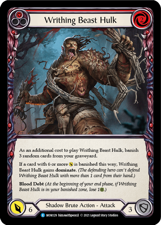 Writhing Beast Hulk (Red) [MON129] 1st Edition Normal - La Boîte Mystère ( The Mystery Box)