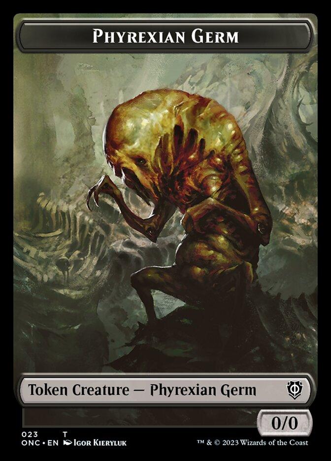 Phyrexian Mite (011) // Phyrexian Germ Double-Sided Token [Phyrexia: All Will Be One Commander Tokens] - La Boîte Mystère ( The Mystery Box)