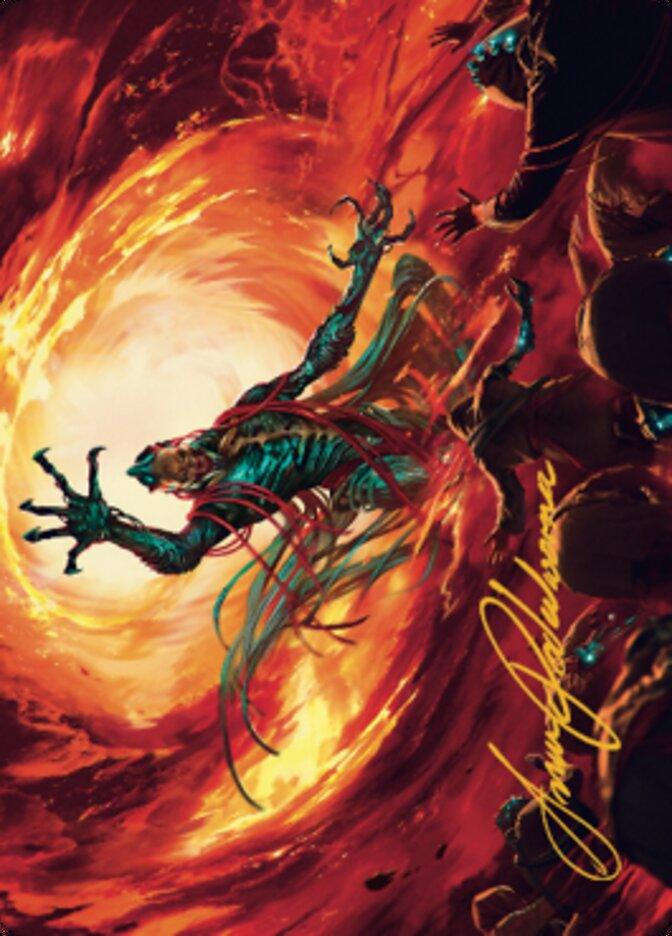 Gix, Yawgmoth Praetor Art Card (Gold-Stamped Signature) [The Brothers' War Art Series] - La Boîte Mystère ( The Mystery Box)