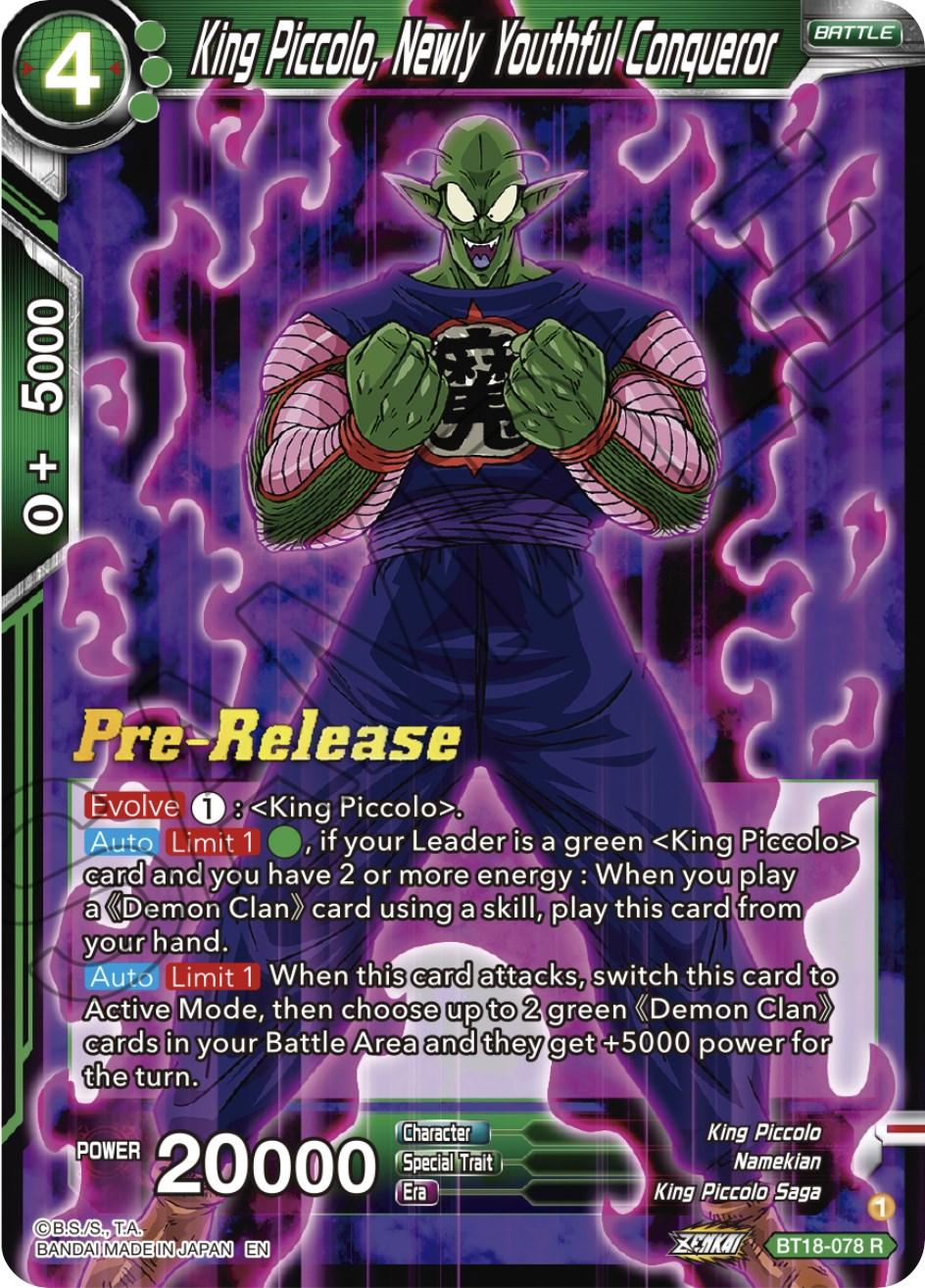 King Piccolo, Newly Youthful Conqueror (BT18-078) [Dawn of the Z-Legends Prerelease Promos] - La Boîte Mystère ( The Mystery Box)