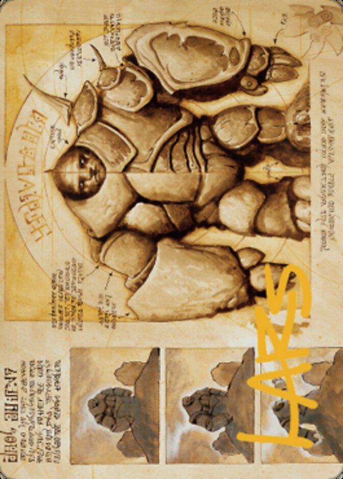 Precursor Golem Art Card (Gold-Stamped Signature) [The Brothers' War Art Series] - La Boîte Mystère ( The Mystery Box)