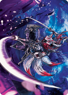 Blade-Blizzard Kitsune Art Card [Kamigawa: Neon Dynasty Art Series] - La Boîte Mystère ( The Mystery Box)
