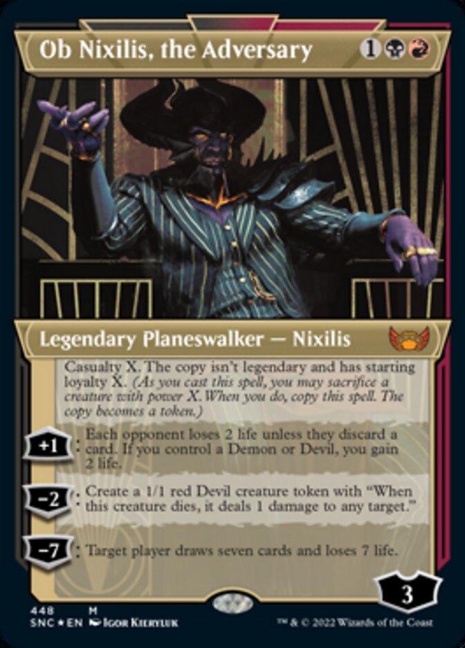 Ob Nixilis, the Adversary (Showcase Art Deco Foil Etched) [Streets of New Capenna] - La Boîte Mystère ( The Mystery Box)