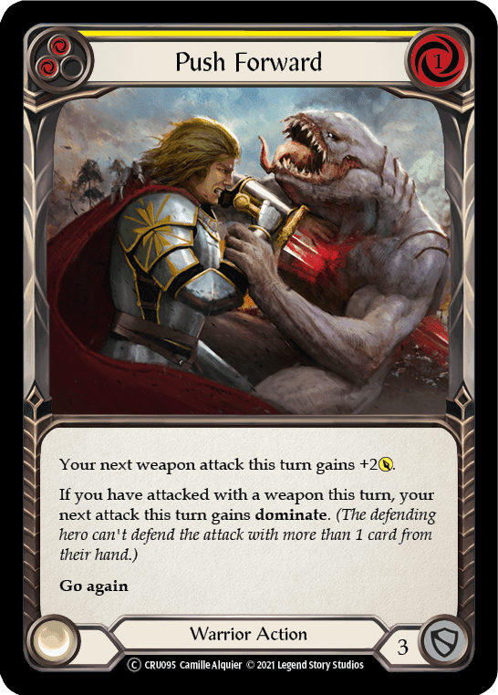 Push Forward (Yellow) [U-CRU095-RF] Unlimited Rainbow Foil - La Boîte Mystère ( The Mystery Box)