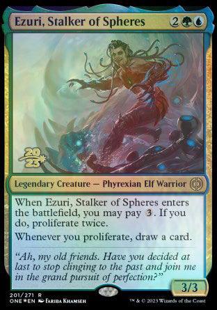 Ezuri, Stalker of Spheres [Phyrexia: All Will Be One Prerelease Promos] - La Boîte Mystère ( The Mystery Box)