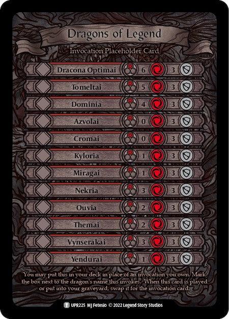 Dragons of Legend Invocation Placeholder Card [UPR225] (Uprising) - La Boîte Mystère ( The Mystery Box)