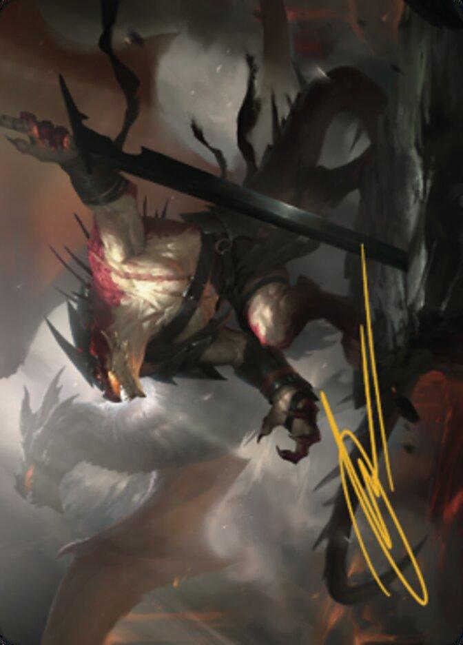 Rivaz of the Claw Art Card (Gold-Stamped Signature) [Dominaria United Art Series] - La Boîte Mystère ( The Mystery Box)