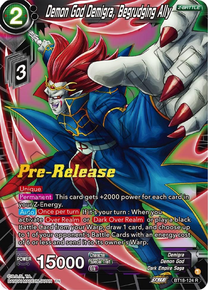 Demon God Demigra, Begrudging Ally (BT18-124) [Dawn of the Z-Legends Prerelease Promos] - La Boîte Mystère ( The Mystery Box)