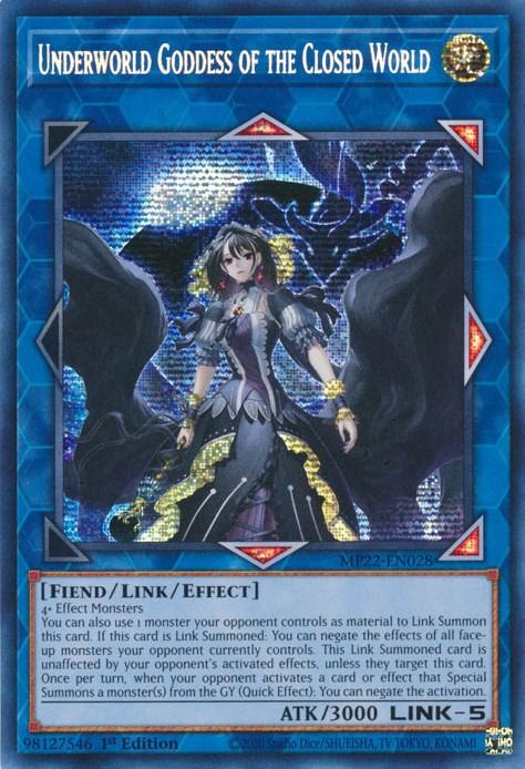 Underworld Goddess of the Closed World [MP22-EN028] Prismatic Secret Rare - La Boîte Mystère ( The Mystery Box)