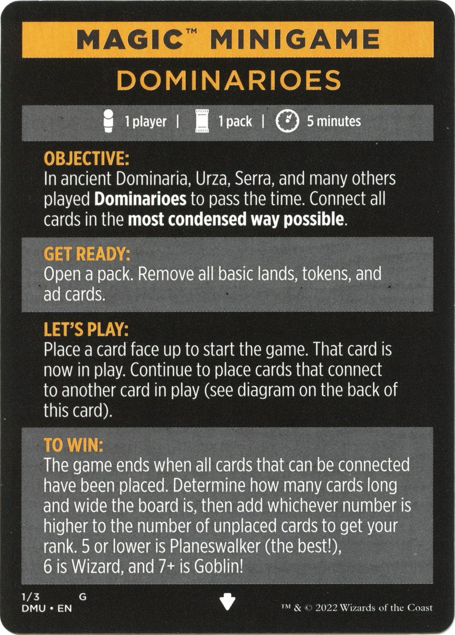 Dominarioes (Magic Minigame) [Dominaria United Minigame] - La Boîte Mystère ( The Mystery Box)