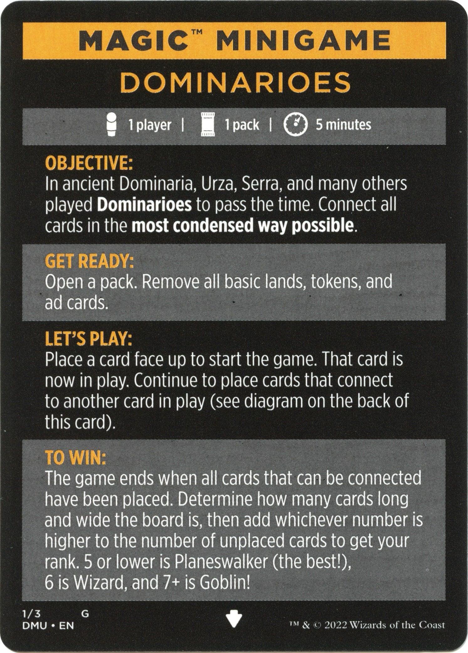 Dominarioes (Magic Minigame) [Dominaria United Minigame] - La Boîte Mystère ( The Mystery Box)