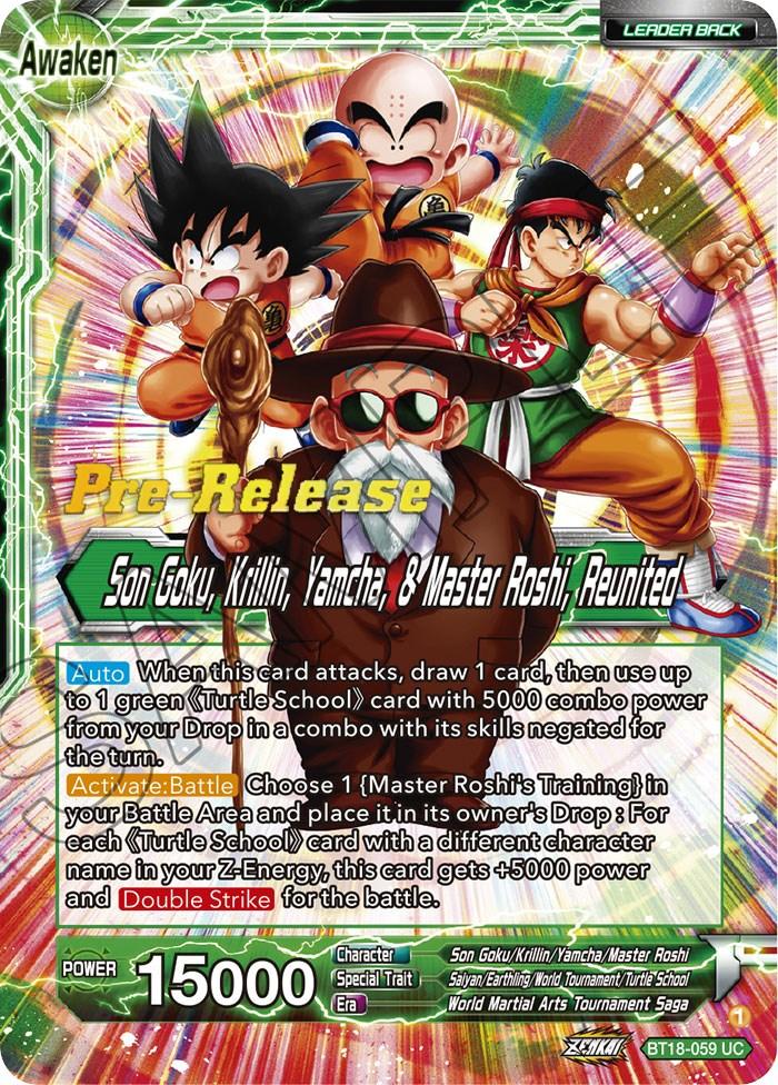 Master Roshi // Son Goku, Krillin, Yamcha, & Master Roshi, Reunited (BT18-059) [Dawn of the Z-Legends Prerelease Promos] - La Boîte Mystère ( The Mystery Box)