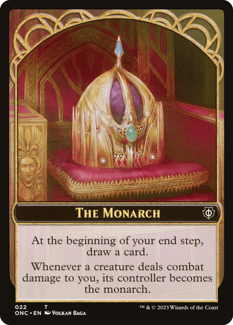 The Monarch // Golem Double-Sided Token [Phyrexia: All Will Be One Commander Tokens] - La Boîte Mystère ( The Mystery Box)