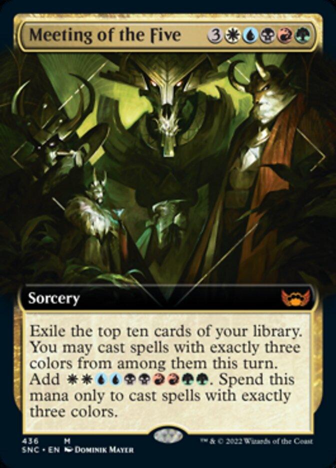 Meeting of the Five (Extended Art) [Streets of New Capenna] - La Boîte Mystère ( The Mystery Box)