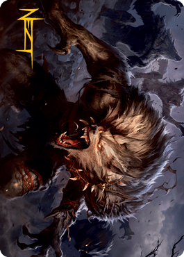 Village Reavers Art Card (Gold-Stamped Signature) [Innistrad: Midnight Hunt Art Series] - La Boîte Mystère ( The Mystery Box)