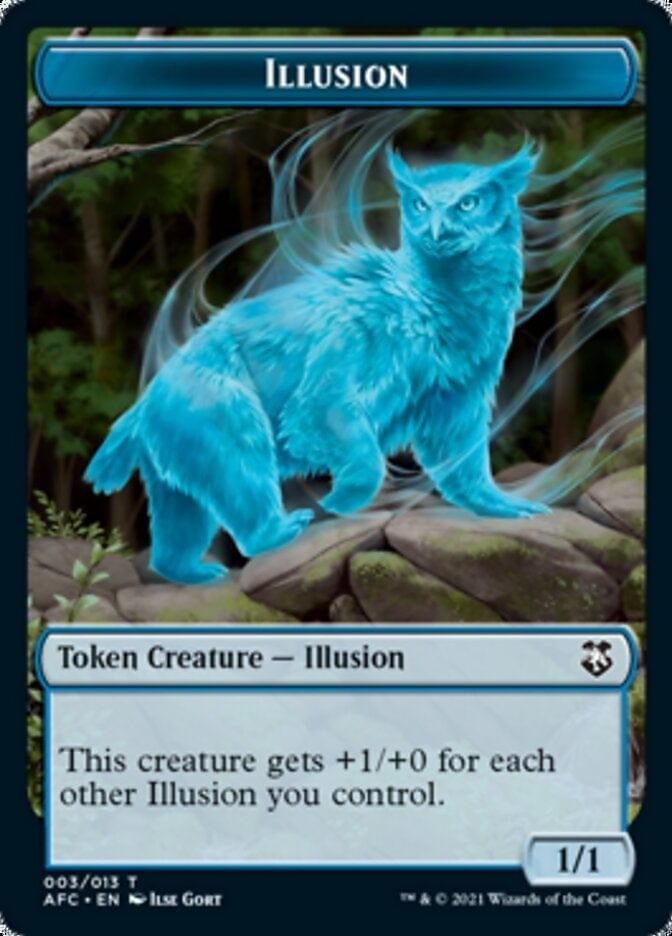 Illusion // Skeleton Double-sided Token [Dungeons & Dragons: Adventures in the Forgotten Realms Commander Tokens] - La Boîte Mystère ( The Mystery Box)