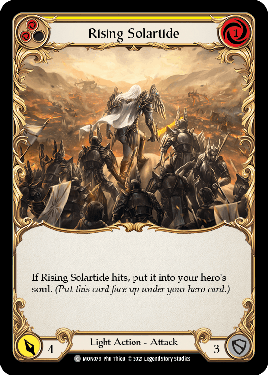 Rising Solartide (Yellow) [MON079-RF] 1st Edition Rainbow Foil - La Boîte Mystère ( The Mystery Box)