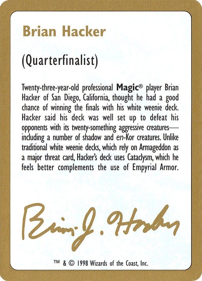 Brian Hacker Bio [World Championship Decks 1998] - La Boîte Mystère ( The Mystery Box)