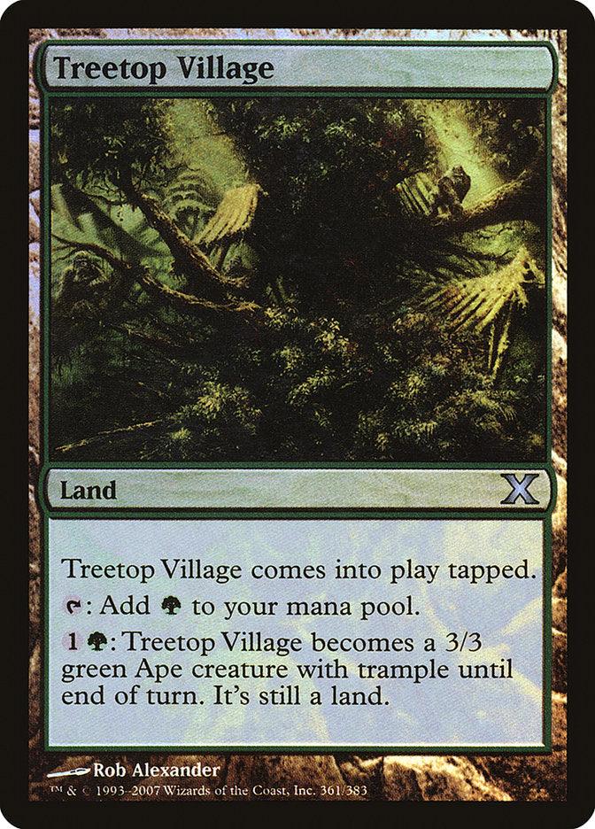 Treetop Village (Premium Foil) [Tenth Edition] - La Boîte Mystère ( The Mystery Box)