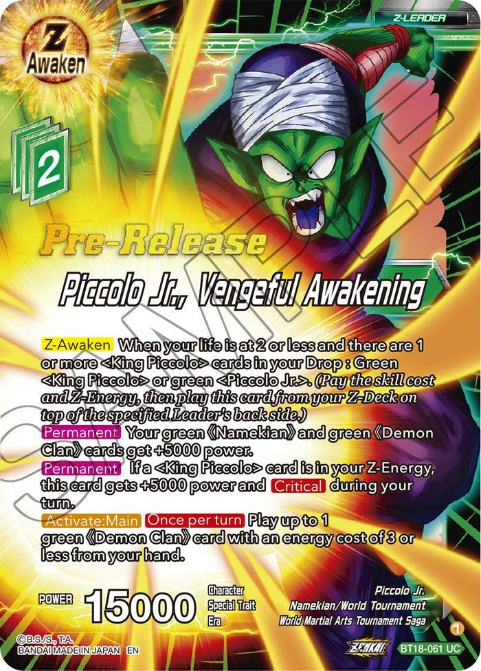 Piccolo Jr., Vengeful Awakening (BT18-061) [Dawn of the Z-Legends Prerelease Promos] - La Boîte Mystère ( The Mystery Box)