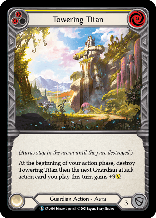 Towering Titan (Yellow) [U-CRU030-RF] Unlimited Rainbow Foil - La Boîte Mystère ( The Mystery Box)