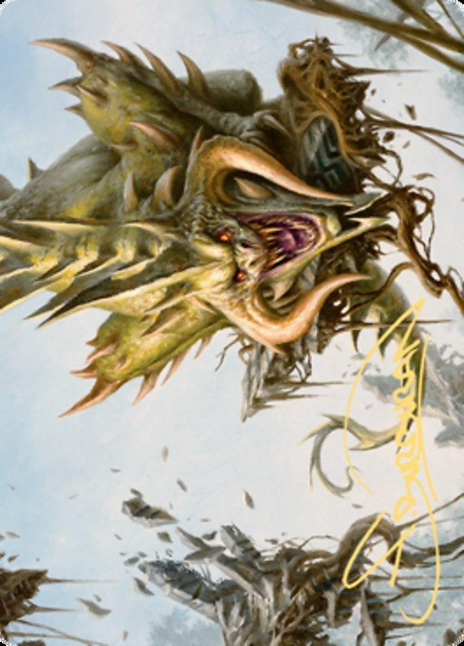 Canopy Baloth Art Card (Gold-Stamped Signature) [Zendikar Rising Art Series] - La Boîte Mystère ( The Mystery Box)