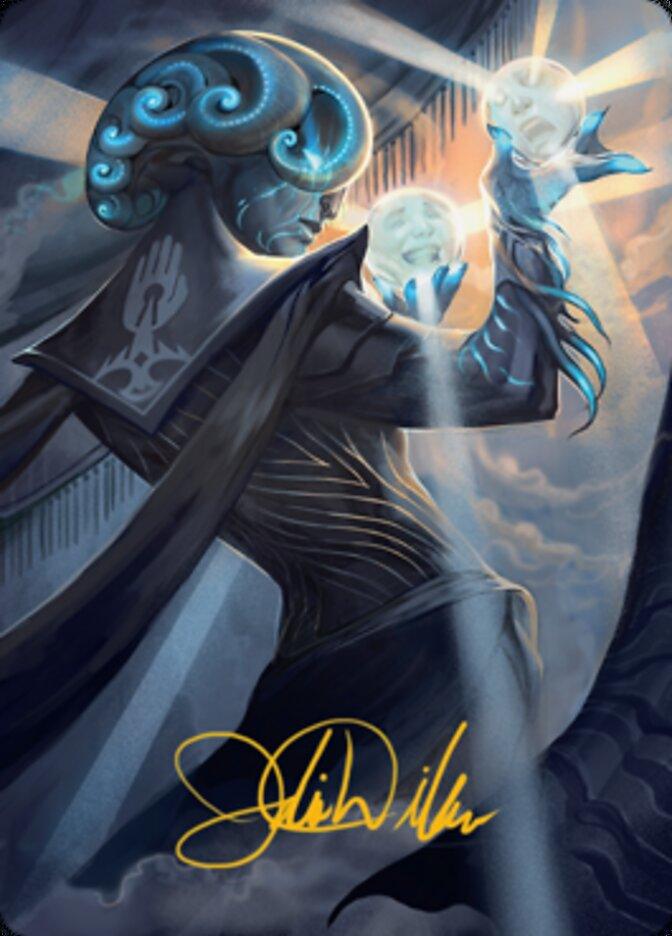 Queza, Augur of Agonies Art Card (Gold-Stamped Signature) [Streets of New Capenna Art Series] - La Boîte Mystère ( The Mystery Box)