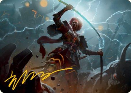 Raiyuu, Storm's Edge Art Card (Gold-Stamped Signature) [Kamigawa: Neon Dynasty Art Series] - La Boîte Mystère ( The Mystery Box)