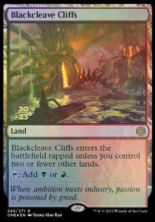 Blackcleave Cliffs [Phyrexia: All Will Be One Prerelease Promos] - La Boîte Mystère ( The Mystery Box)