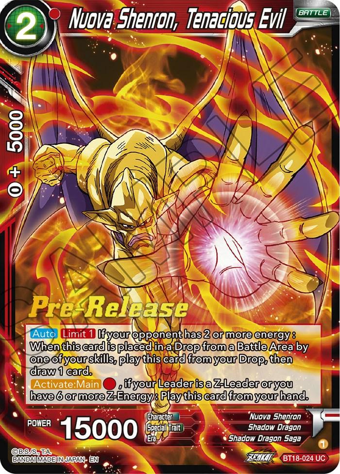 Nuova Shenron, Tenacious Evil (BT18-024) [Dawn of the Z-Legends Prerelease Promos] - La Boîte Mystère ( The Mystery Box)