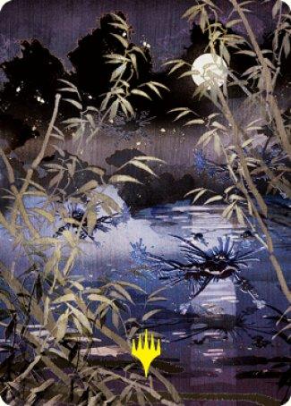 Swamp Art Card (Gold-Stamped Signature) [Kamigawa: Neon Dynasty Art Series] - La Boîte Mystère ( The Mystery Box)
