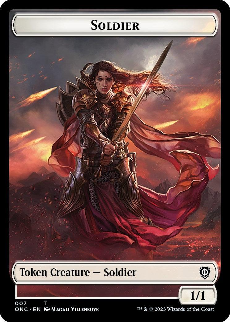 Soldier (007) // Angel Double-Sided Token [Phyrexia: All Will Be One Commander Tokens] - La Boîte Mystère ( The Mystery Box)