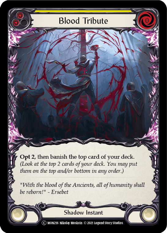 Blood Tribute (Yellow) [U-MON216] Unlimited Normal - La Boîte Mystère ( The Mystery Box)