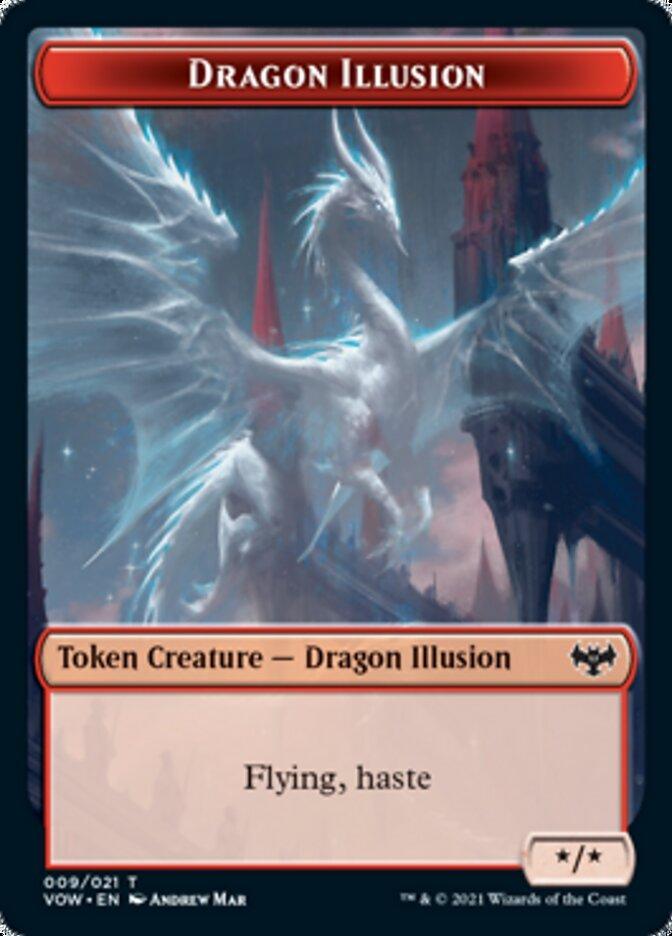 Blood // Dragon Illusion Double-sided Token [Innistrad: Crimson Vow Tokens] - La Boîte Mystère ( The Mystery Box)