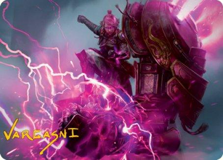 Voltage Surge Art Card (Gold-Stamped Signature) [Kamigawa: Neon Dynasty Art Series] - La Boîte Mystère ( The Mystery Box)